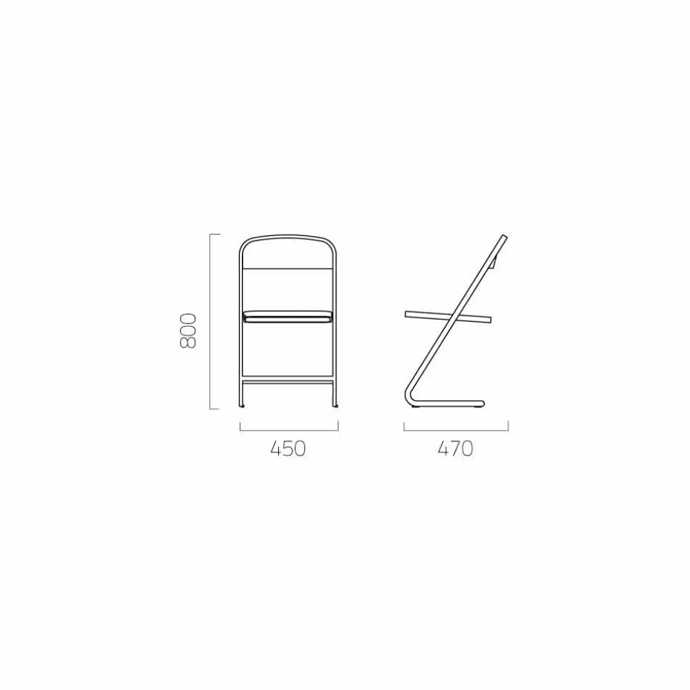 Sedia da Giardino Impilabile in Acciaio Design Moderno Made in Italy - Boston