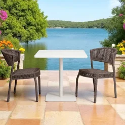 Sedia da Giardino in Alluminio e Intreccio in Corda - Algedi
