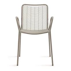 Sedia da Giardino in Metallo con Braccioli Made in Italy 2 Pezzi - Vikas