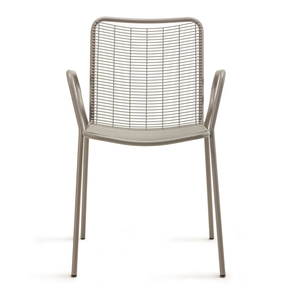 Sedia da Giardino in Metallo con Braccioli Made in Italy 2 Pezzi - Vikas