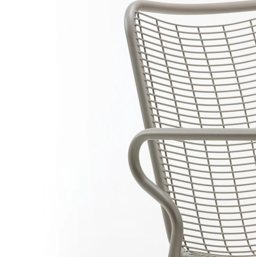Sedia da Giardino in Metallo con Braccioli Made in Italy 2 Pezzi - Vikas