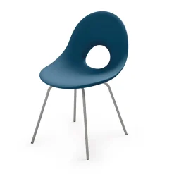 Sedia da Giardino in Polietilene e Base in Alluminio Made in Italy - Ashley