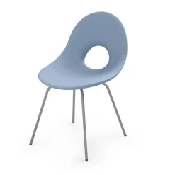 Sedia da Giardino in Polietilene e Base in Alluminio Made in Italy - Ashley