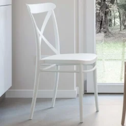 Sedia da Interno e Esterno Impilabile in Resina Rinforzata con Fiberglass - Naira