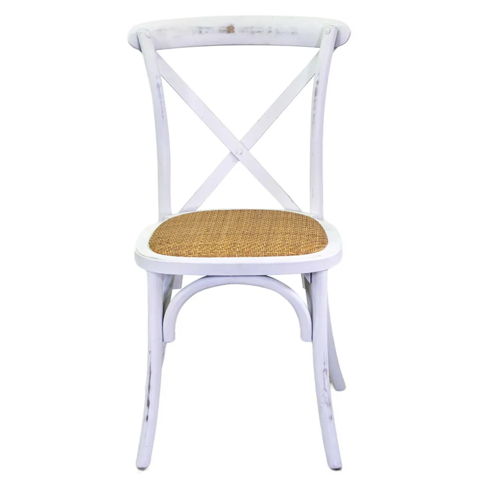 Sedia da Interno Impilabile in Legno di Betulla e Seduta in Rattan - Barriera