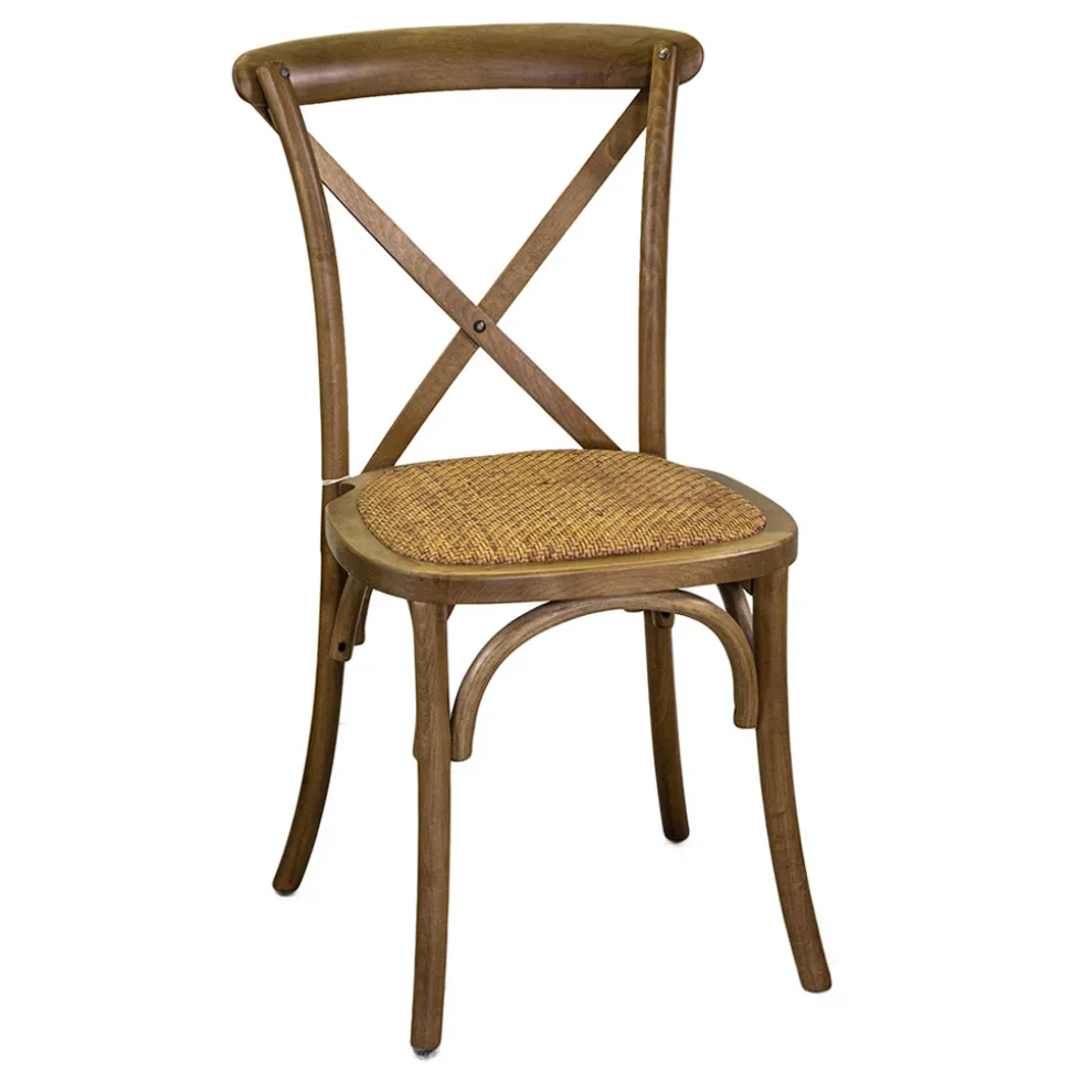 Sedia da Interno Impilabile in Legno di Betulla e Seduta in Rattan - Barriera