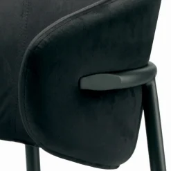 Sedia da Pranzo con Seduta e Schienale in Velluto Made in Italy - Livorno
