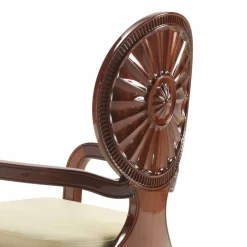 Sedia da pranzo imbottita di design in legno liscio, L51xP53cm, Nicole