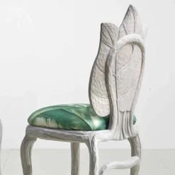 Sedia da pranzo imbottita di design moderno, made in Italy, Daniel