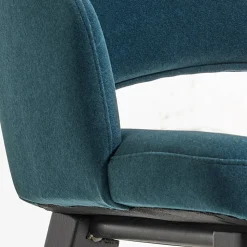 Sedia da Pranzo in Legno e Seduta in Velluto Verde Bottiglia Made in Italy - Eddard