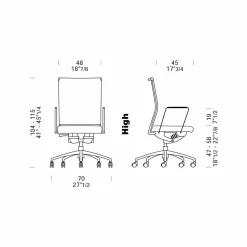 Sedia da Scrivania Ufficio Girevole Ergonomica con Ruote e Braccioli - Gimiglia