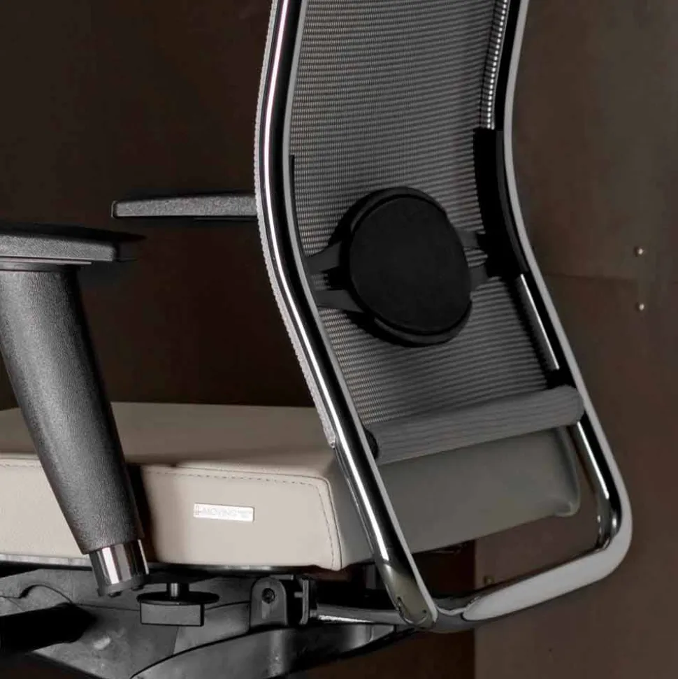 Sedia da Scrivania Ufficio Girevole Ergonomica con Ruote e Braccioli - Gimiglia