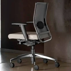 Sedia da Scrivania Ufficio Girevole Ergonomica con Ruote e Braccioli - Gimiglia