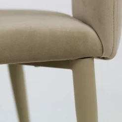 Sedia da Soggiorno con Seduta in Velluto Finitura Corda Made in Italy - Savignano