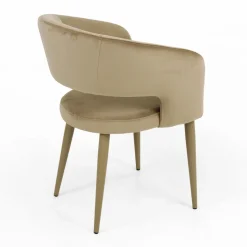 Sedia da Soggiorno con Seduta in Velluto Finitura Corda Made in Italy - Savignano