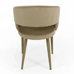 Sedia da Soggiorno con Seduta in Velluto Finitura Corda Made in Italy - Savignano