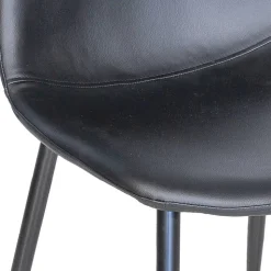 Sedia da Soggiorno con Struttura in Metallo  e Seduta in Ecopelle Made in Italy - Minou