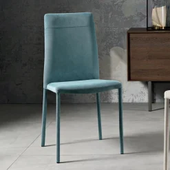 Sedia da Soggiorno Interamente Rivestita in Tessuto Made in Italy - Lorelai
