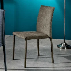 Sedia da Soggiorno Interamente Rivestita in Tessuto Made in Italy - Rosetta