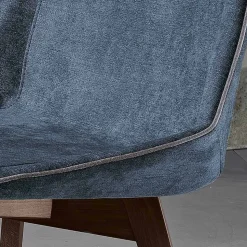 Sedia da soggiorno in tessuto e legno moderna made in Italy, Oriella