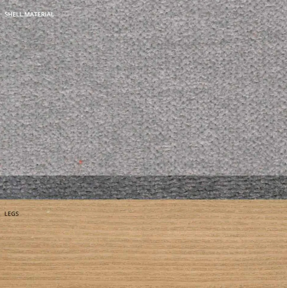 Sedia da soggiorno in tessuto e legno moderna made in Italy, Oriella