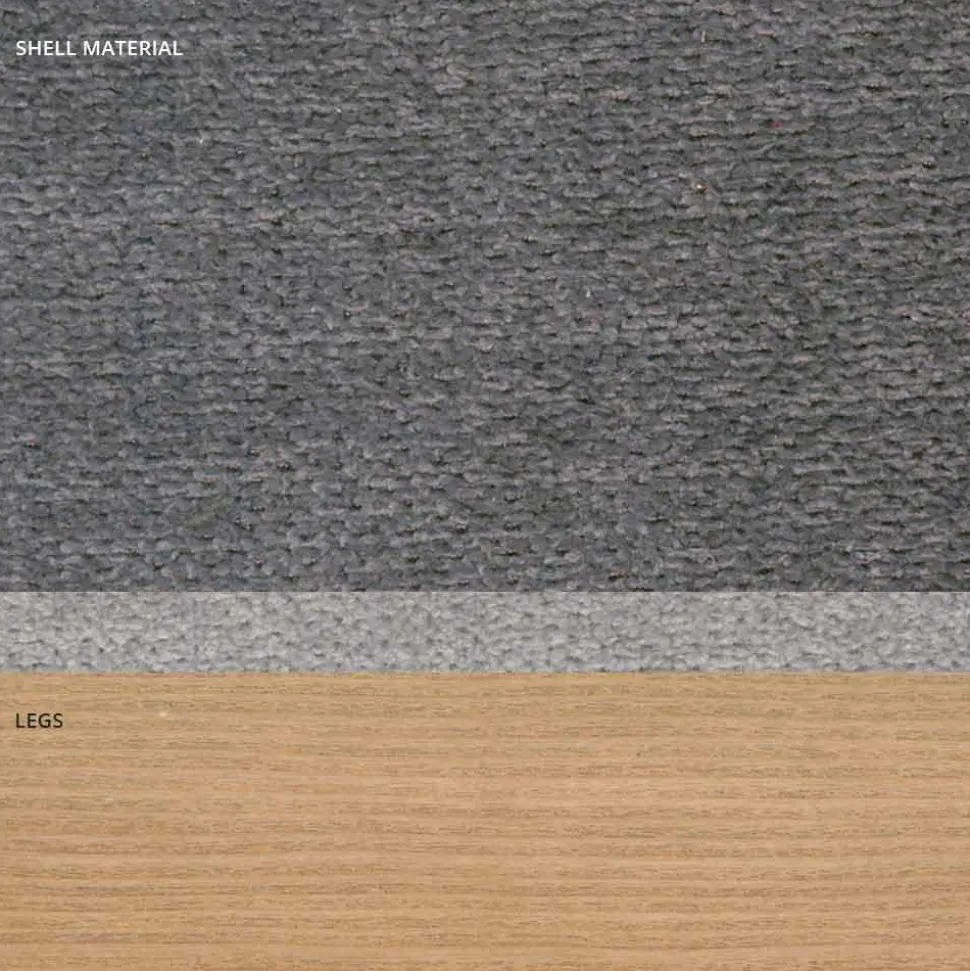 Sedia da soggiorno in tessuto e legno moderna made in Italy, Oriella