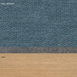 Sedia da soggiorno in tessuto e legno moderna made in Italy, Oriella