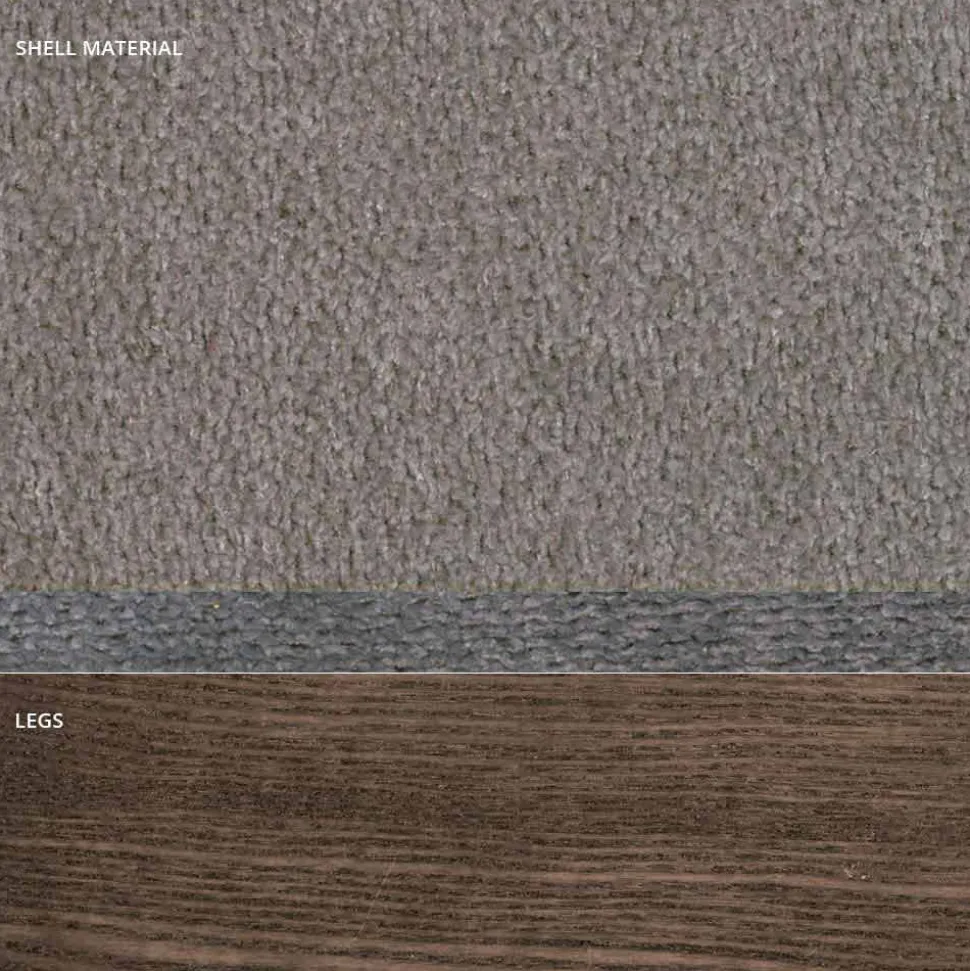 Sedia da soggiorno in tessuto e legno moderna made in Italy, Oriella
