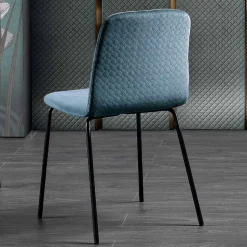 Sedia da Soggiorno in Velluto Colorato Design Moderno e Elegante - Bizet