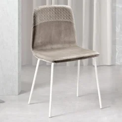 Sedia da Soggiorno in Velluto Colorato Design Moderno e Elegante - Bizet