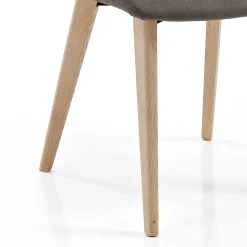 Sedia da Soggiorno Rivestita in Tessuto e Gambe in Frassino Design - Florinda