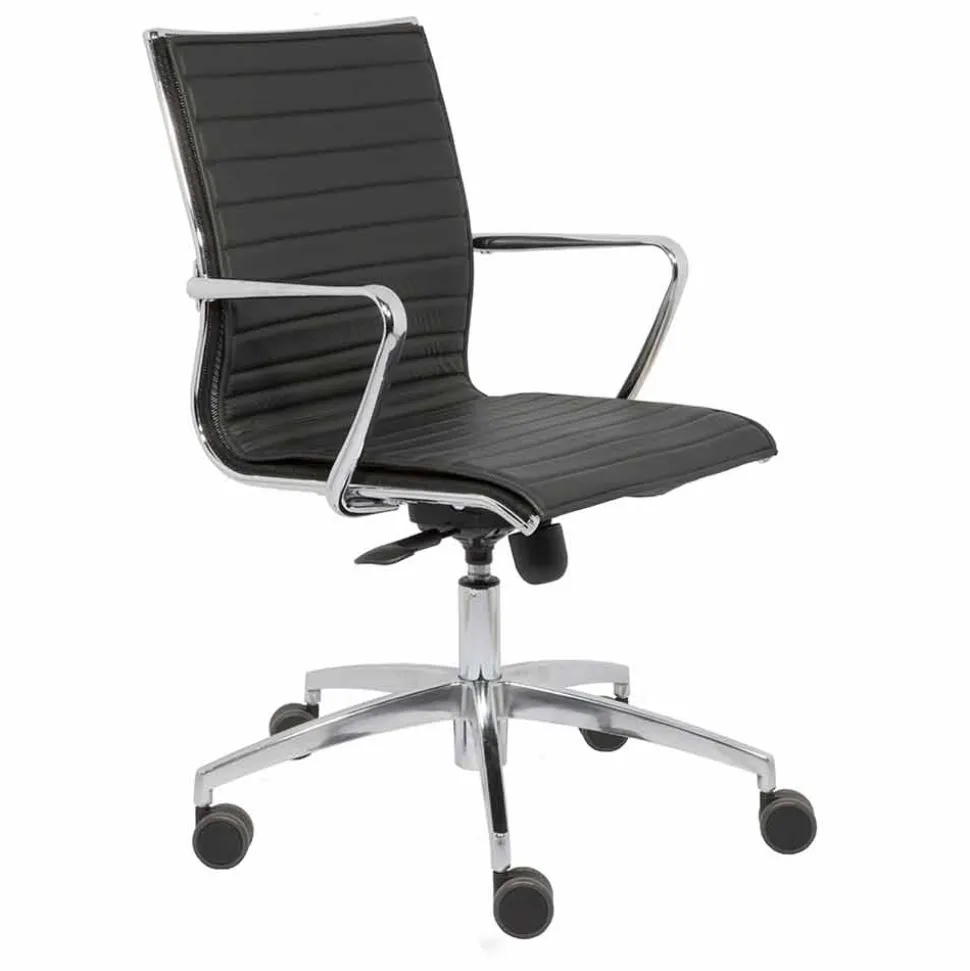 Sedia da Ufficio con Ruote e Cuscino Design Ergonomico e Girevole - Filanna