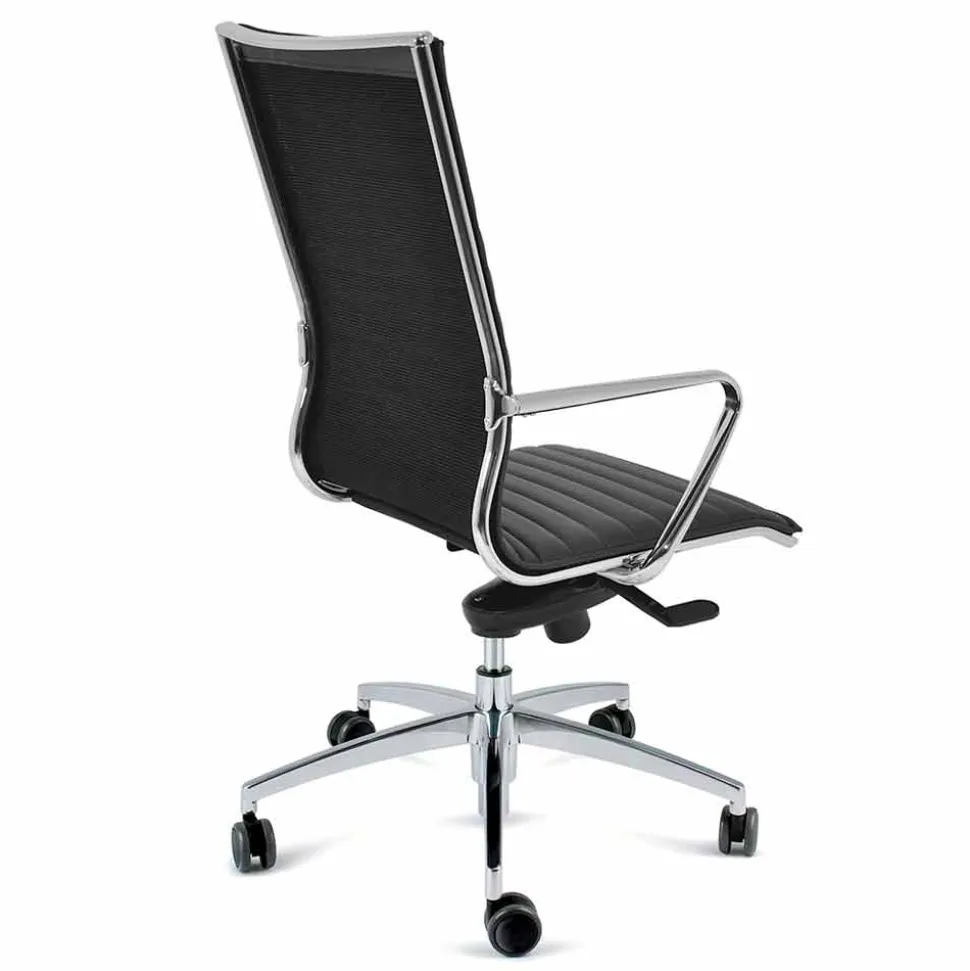 Sedia da Ufficio con Ruote e Cuscino Design Ergonomico e Girevole - Filanna