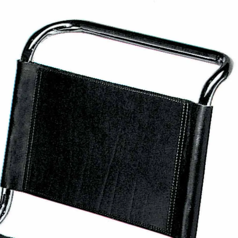 Sedia da Ufficio in Cuoio con Struttura in Acciaio Cromato Made in Italy - Elite