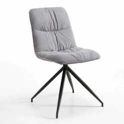 Sedia design moderno rivestita in tessuto, 4 pezzi - Chiara