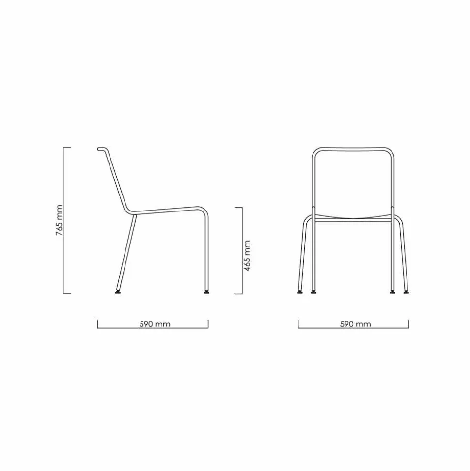 Sedia di Design da Esterno in Acciaio e PVC Made in Italy - Madagascar
