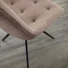 Sedia di design imbottita trapuntata in tessuto o eco nabuk Venezia