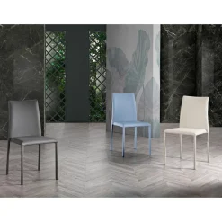 Sedia di Design Moderno Elegante in Ecopelle Colorato da Salotto - Grenger