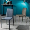 Sedia di design per sala da pranzo in tessuto fatta in Italia, Conny