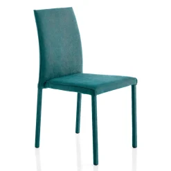 Sedia di design per sala da pranzo in tessuto fatta in Italia, Conny