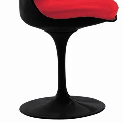Sedia Girevole in Alluminio Laccato con Seduta in Pelle Made in Italy - Cabiria