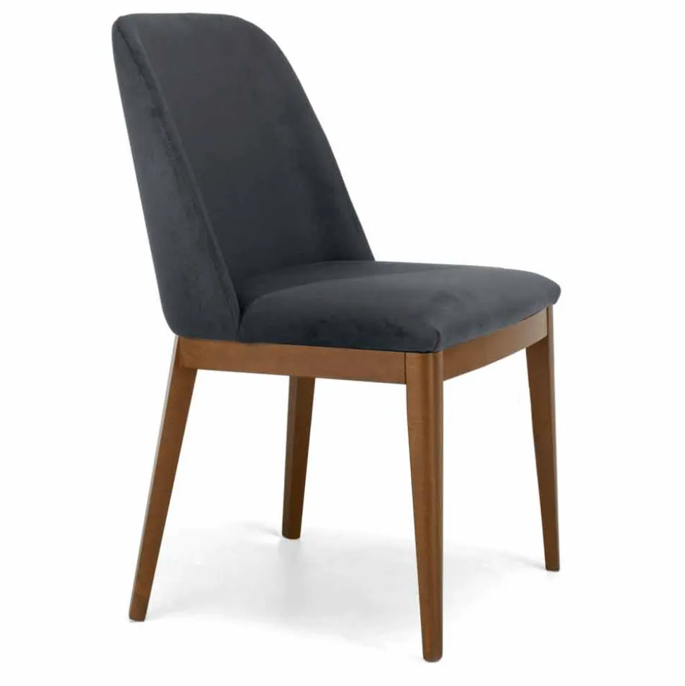 Sedia Imbottita con Base Legno Rovere Made in Italy – Sebastian