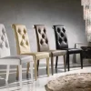 Sedia Imbottita di Design, con Lavorazione Capitonnè - Diana