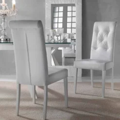 Sedia Imbottita di Design, con Lavorazione Capitonnè - Diana
