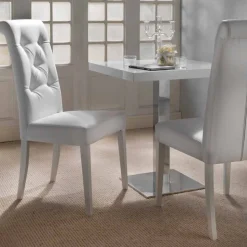 Sedia Imbottita di Design, con Lavorazione Capitonnè - Diana