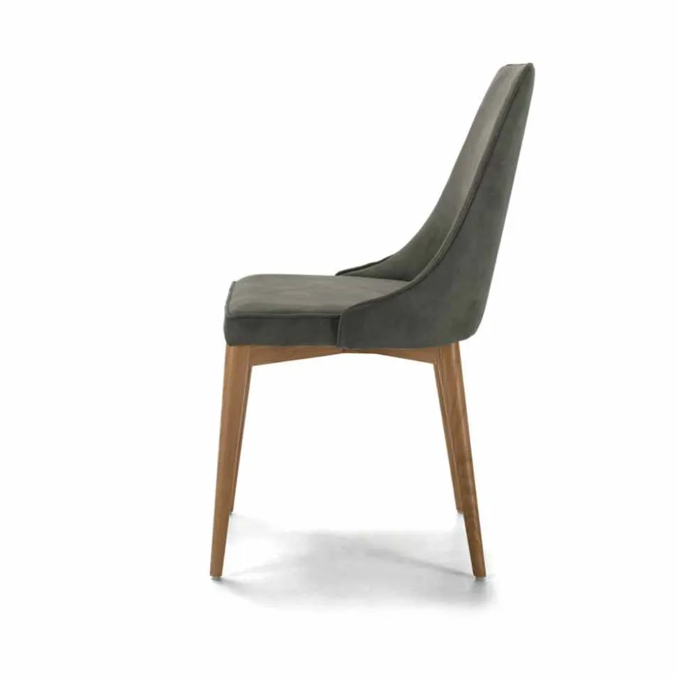 Sedia Imbottita per Cucina con Base in Legno Made in Italy – Nirvana