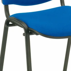 Sedia Imbottita per Sala da Attesa con Base in Metallo Nero Moderna – Carmela