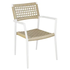 Sedia Impilabile da Esterno con Seduta e Schienale in Twist Wicker - Solefresco