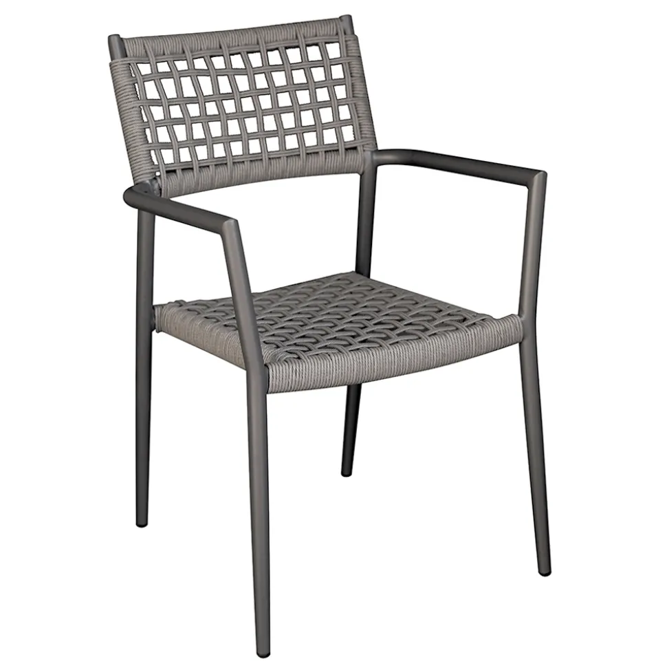 Sedia Impilabile da Esterno con Seduta e Schienale in Twist Wicker - Solefresco