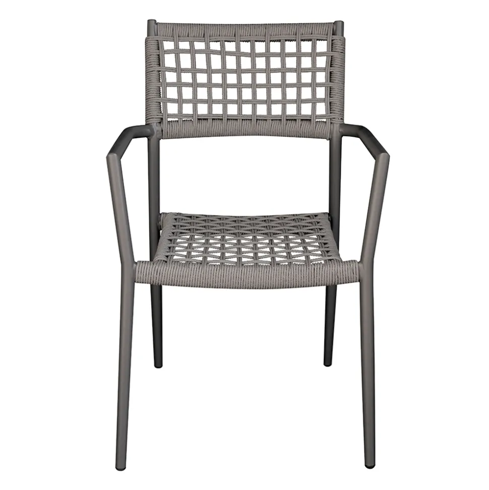 Sedia Impilabile da Esterno con Seduta e Schienale in Twist Wicker - Solefresco